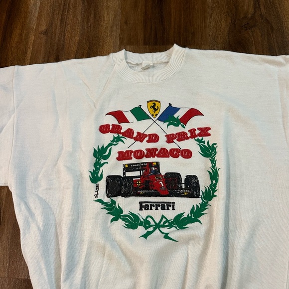Vintage Ferrari Monaco White Crewneck - Picture 2 of 4